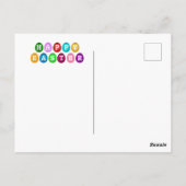 Animierter Happy Oaster Bunny Postkarte (Rückseite)