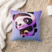 Animierter Jumping Panda, Kissen (Decke)