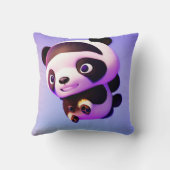 Animierter Jumping Panda, Kissen (Rückseite)