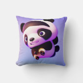 Animierter Jumping Panda, Kissen (Vorderseite)
