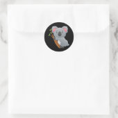 Animierter Koala-Bär Runder Aufkleber (Tasche)