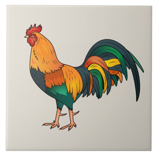 Animierter Rooster Fliese (Vorderseite)