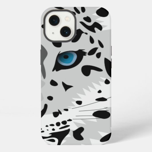 Animierter Schneeleopard iPhone Hülle (Rückseite)