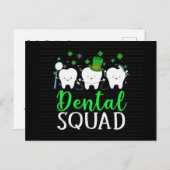 Animierter St. Patrick's Day Tooth Feiertagspostkarte (Vorne/Hinten)