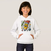 Animierter Stiftzeichen - spielerische Kunst Hoodie (Vorne ganz)