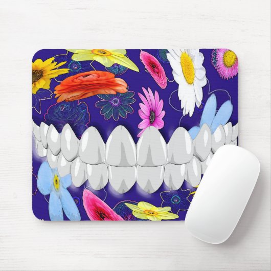 Animierter White Teeth Smile Dentist Mousepad (Mit Mouse)