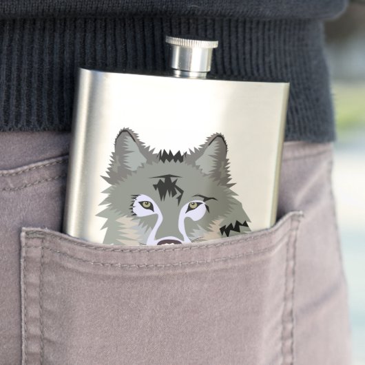 Animierter Wolf Flachmann (Beispiel)