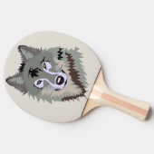 Animierter Wolf Tischtennis Schläger (Seitenansicht)