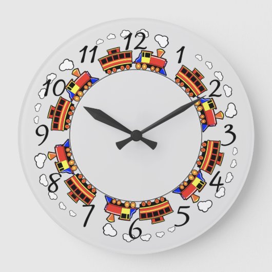 Animierter Zug Große Wanduhr (Vorderseite)