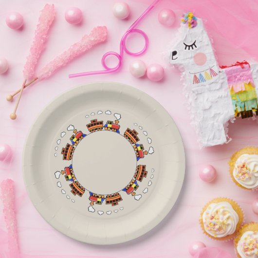 Animierter Zug Pappteller (Party)