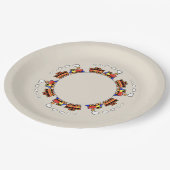 Animierter Zug Pappteller (Schrägansicht)