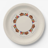 Animierter Zug Pappteller (Vorderseite)