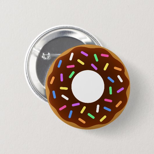 Animiertes Donut-Design Button (Vorne & Hinten)
