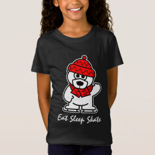 Animiertes Eislauf-Eisbär-T-Shirt T-Shirt