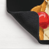 Animiertes Känguru mit roten Boxhandschuhen  Mousepad (Ecke)