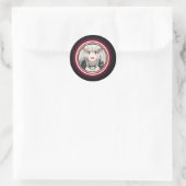 Animiertes Logo-Design Runder Aufkleber (Tasche)