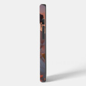 Animiertes Mädchen im Weißen Sitzen in einem Blume Case-Mate iPhone Hülle (Rückseite / Links)