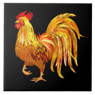 animiertes Rooster Fliese
