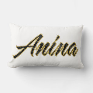 Anina black gold Lettering Kissen Deko