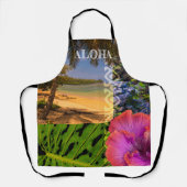 Anini Beach, Kauai Hawaiian Collage Schürze (Vorderseite)