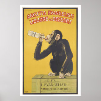 Anis Dessertlikör oder Anisette Vintage Poster