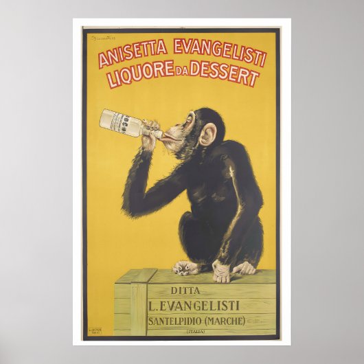Anis Dessertlikör oder Anisette Vintage Poster (Vorne)