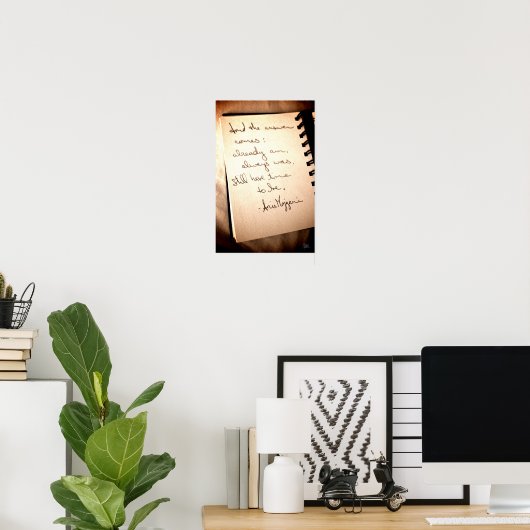 Anis Mojgani Zitat [Kunstdruckerei] Poster (Heimbüro)