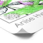 Anise Hyssop Purple Flowers Medicinal Herb Poster (Ecke)