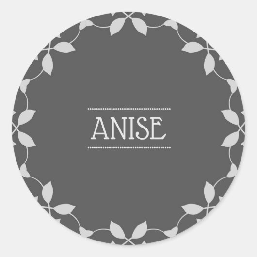 Anise Spice Jar Sticker Labels (Vorderseite)
