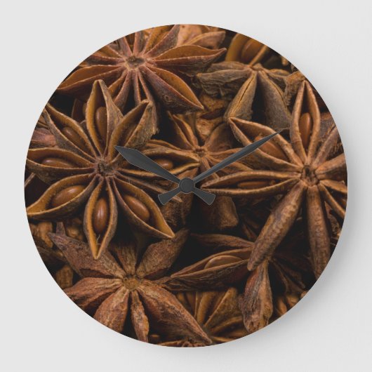 Anise Stars Große Wanduhr (Vorderseite)