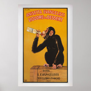 Anisetta Evangelisti Likör zum Dessert von Carlo Poster