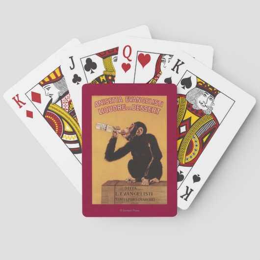 Anisetta Evangelisti Liquore DA Nachtisch Spielkarten (Rückseite)