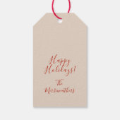 Anisette Red Gift Tags Geschenkanhänger (Rückseite)