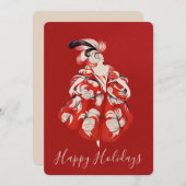 Anisette Red Holiday Flat Card Feiertagskarte (Vorne/Hinten)