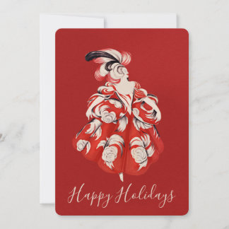Anisette Red Holiday Flat Card Feiertagskarte