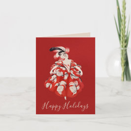 Anisette Red Holiday Folded Card Feiertagskarte