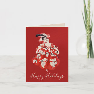 Anisette Red Holiday Folded Card Feiertagskarte