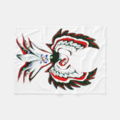 Anishinaabe Thunderbird Warm Cosy Fleece Blanket (Vorderseite (Horizontal))