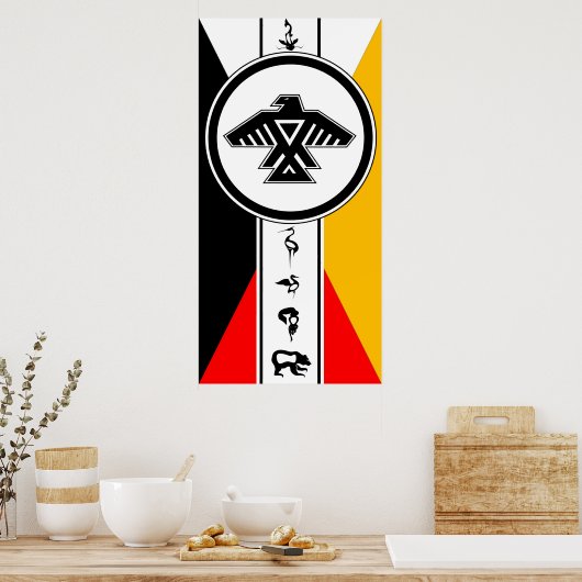 Anishinabek Dodem & 4 Directions Poster (Küche)