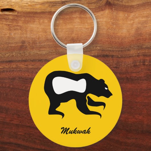 Anishinabek Dodem Mukwah Schlüsselanhänger (Vorderseite)