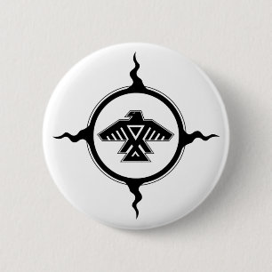 Anishinabek vier Richtungs-Knopf Button