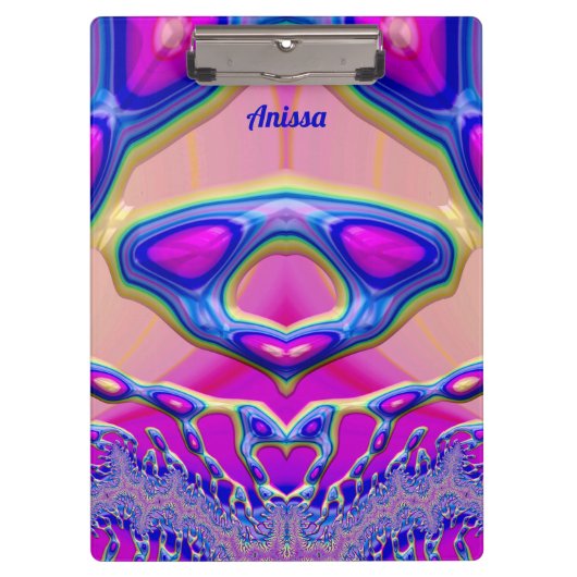 ANISSA ~ BIZARRE 3D! ~ Pink Blue Green Original Klemmbrett (Vorderseite)