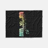 Anist Keyboards Music Notes Ano  Fleecedecke (Vorderseite (Horizontal))