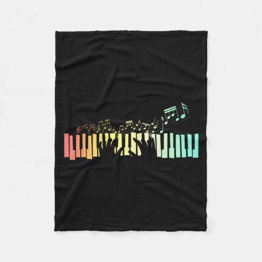 Anist Keyboards Music Notes Ano  Fleecedecke (Vorderseite)