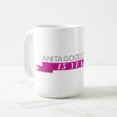 Anita 15. Jahrestags-Tasse - groß Kaffeetasse (Vorderseite Links)