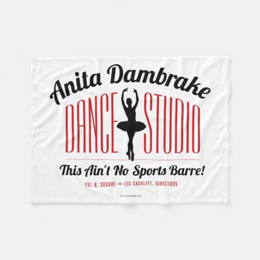 Anita Dambremse Dance Studio Fleecedecke (Vorderseite (Horizontal))