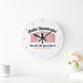 Anita Dambremse Dance Studio Large Clock Große Wanduhr (Zuhause)