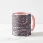 ANITA ~ GLOSSY 3D Zany Pink Silver ~ Tasse (VorderseiteRechts)