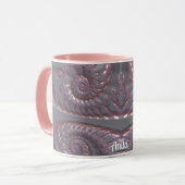 ANITA ~ GLOSSY 3D Zany Pink Silver ~ Tasse (Vorderseite Links)