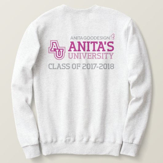 Anita Hochschullogo-Sweatshirt Sweatshirt (Design Rückseite)